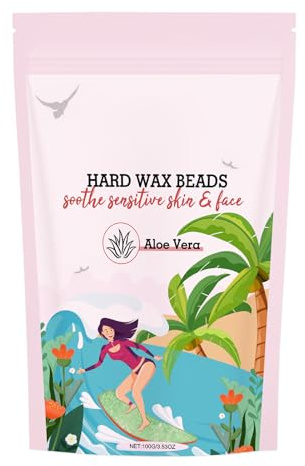 Wachsperlen zur Haarentfernung, Hartwachsperlen, grober Haarentferner, schnelles Schmelzen, sanft zur Haut und langanhaltende Glätte, 100g, für Bikini, Augenbraue und Rücken