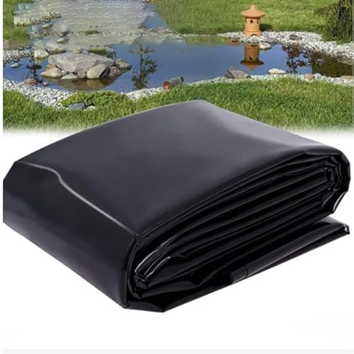 Pond Liners Flexible Liners, Pond Liner High Tensile Waterproof Pond Liners for Fish Ponds Lotus Ponds Aquaculture Ponds Fountains Black Heavy Duty HDPE UV Resistance(3X6.5M)