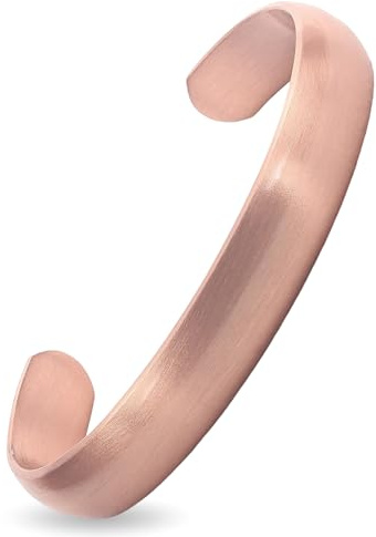 MagEnergy Bracelet en cuivre pour homme et femme, 100 % pur cuivre, brut, solide et non revêtu, fait à la main, bracelet tibétain intemporel, Medium, Cuivre, Pas de gemme