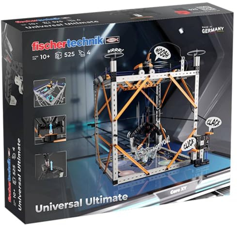fischertechnik Universal Ultimate Bausatz ab 10 Jahren, 4 Modelle | Technik-Baukasten für Kinder 576102, große kinematische Modelle, fördert technisches Verständnis, Made in Germany