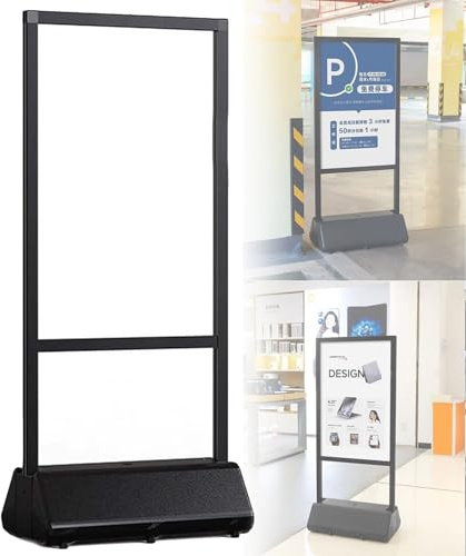 Soporte de póster de pedestal resistente para exhibición, soporte duradero para letreros de suelo para bodas, restaurantes o promociones de negocios