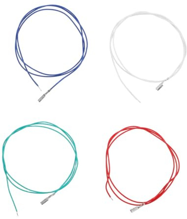 Plattenspieler Phonographenkabel 4 Stück Tonabnehmerkabel Ersatz | Kupfer, Farbcodiert, für Turntable und Grammophon, Schnelle Montage, für Zuhause und Cafés