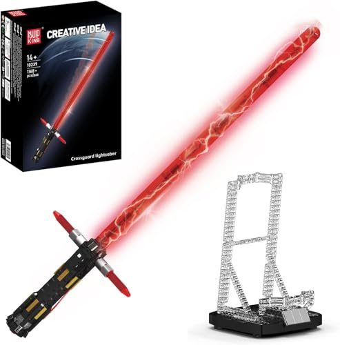 Mould King 10239 Crossguard Saber Building Kit, Collectible Lightsaber Model, Creative Construction Toy Set for Adults & Teens Age 14+ (1168 PCS)