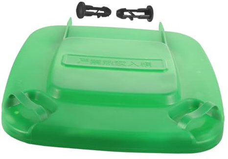 IMIKEYA Tapa de Repuesto para Cubo de Basura de 50l en Plástico Verde Superficie Lisa Rebabas, Adecuado para Uso en Cocina y Hogar