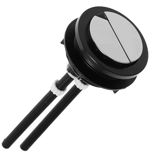 SHOWERORO Botón de Descarga Doble para Inodoro 2 Piezas Negro 48×57 MM Repuesto Tanque Agua ABS Ajuste Reparación Cisterna WC