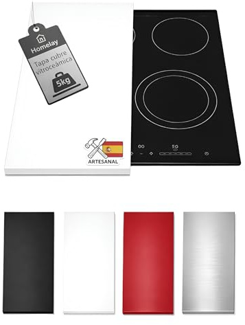 HOMELAY Tapa para vitrocerámica. Tapa cocina inducción (No GAS). 55 x 33 x 2,5 cm. Muy resistente. Hecho en España. Protector de vitroceramica, cubrevitroceramicas (1, Blanco)