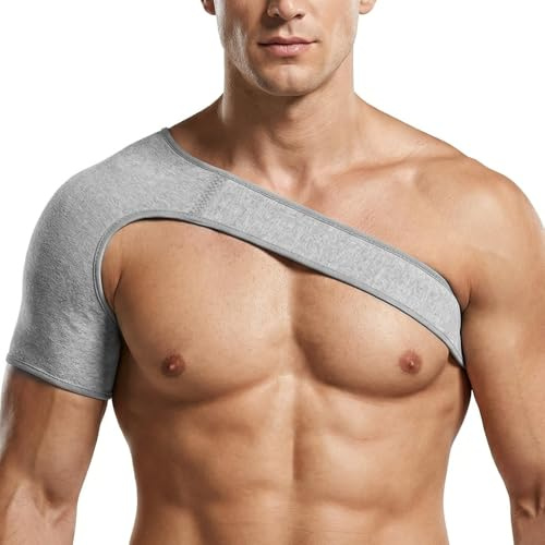 Shoulder Support for Men Women Shoulders Brace Rotator Cuff Compression Shoulders Sleeve for Injury Tendonitis Sprain Prevention Dislocated Relieve Discomfort Ambidextrous for Shoulder 40-45cm, M