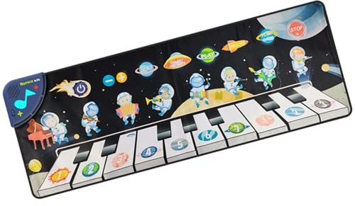 Tmboryuu Krabbelaktivität, Musikmatte für Babys, weicher Boden, Musikinstrument, Klavierunterlage, sensorische und auditive Fähigkeiten, Spielzeug, interaktives Kleinkind Klavierboden