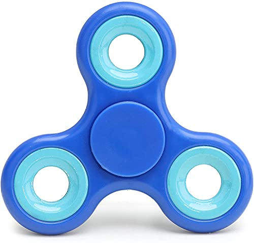 Toyland® Fidget Hand Spinner – Linderung von Stress und Angst (dunkelblaue und hellblaue Ringe)