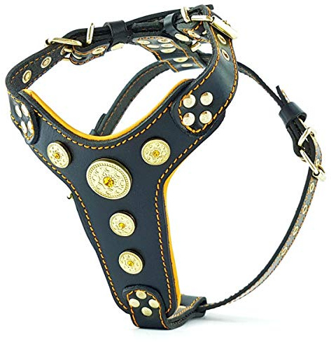 Bestia |Bijou| Leder Brustgeschirr für Kleine bis Mittelgroße Hunde. 100% Leder. Handgefertigt. Top Qualität