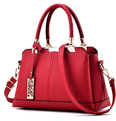 NICOLE & DORIS Damen Handtaschen Elegante Damen Tasche Designe Frauen Umhängetasche PU Weiche Ledertasche Tote Bag Mit Anhänger