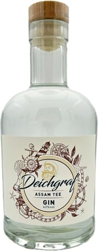 Deichgraf Assam Tee Gin (500 ml, 43 % vol.) – Einzigartiger Gin mit norddeutschem Assam-Tee-Aroma