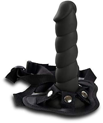 Consolador grande con correa de fijación, estilo arnés Strap-on de 14,0 cm, 17,0 cm o 21,0 cm, incl. sistema de cierre a presión para un fácil manejo, incluye consolador de silicona