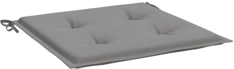 vidaXL Gartenstuhl Kissen 6 STK., Sitzkissen Outdoor Indoor, Stuhlkissen mit 2 Sätzen Schnüren, Stuhlauflage Sitzpolster, Grau 40x40x4cm Oxford-Gewebe