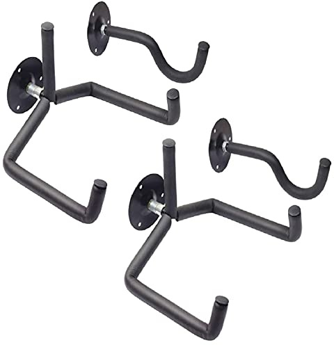 Orgrimmar Guitar Wall Mount Acoustic/Electric/Classical Guitar, Ukulele, Banjo and Mandolin Wall Hanger Slat Wall Horizontal Guitar Holder Bass Stand Rack Hook (Set of 2)