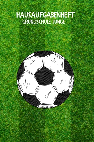 Hausaufgabenheft Grundschule Junge: Schülerkalender , mit 2x Stundenplan | DIN A5 , Schulplaner , Hausaufgabenplaner 1 Woche 2 Seiten , fussball