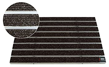 EMCO Eingangsmatte DIPLOMAT Large Rips braun 22mm Fußmatte Schmutzfangmatte Fußabtreter Antirutschmatte, Größe:990 x 490 mm