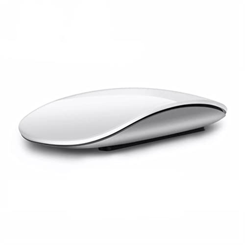 N+C Souris sans fil Bluetooth 5.0, silencieuse, multi-arc, rechargeable, compatible avec ordinateur portable, Mac, PC, MacBook (blanc)
