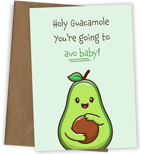 Glückwunschkarte für schwangere Eltern – Avocado Avo Baby,Glückwunschkarte für werdende Mutter – Babyparty-Karten für werdende Mutter – Mutterschaft werdende werdende Mutter,süße Wunschspiel Grußkarte