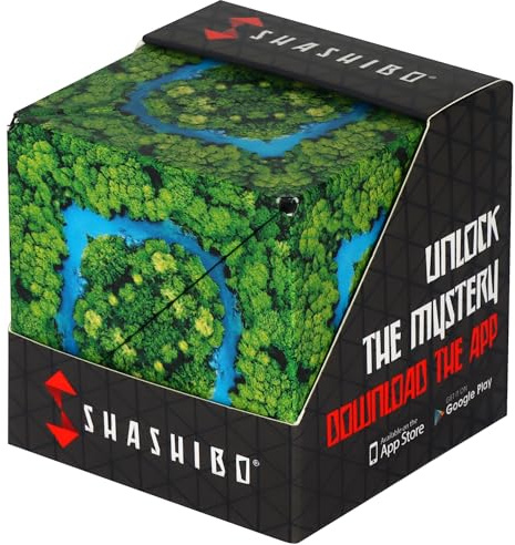 Shashibo Cubo Cambiaforma - Cubo Antistress, Pluripremiato e Brevettato, con 36 Magneti in Terre Rare - Oltre 100 Forme Diverse (Jungle)