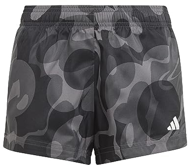 adidas Niñas Essentials AEROREADY Seasonal Print Shorts Kids, Black/Carbon/Grey Six/Grey Five, 14-15 Years