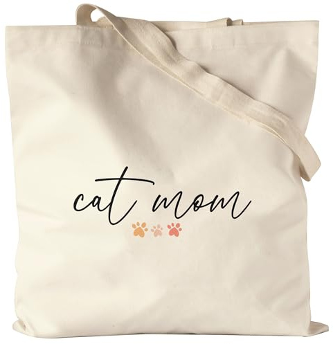 Hey!Print Cat Mom Katzenliebhaber Geschenkidee Katzenmama Katzenfans Jutebeutel