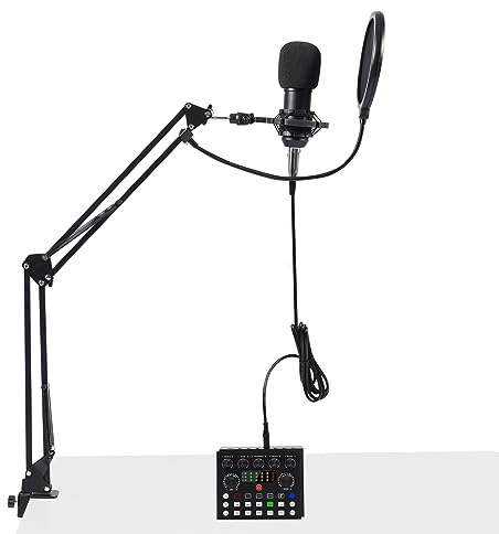 Live-Soundkarten-Set, Mixer Kit Live Soundkarte DJ Controller Schnittstelle, für Telefon-PC-Aufnahme, Gaming, Live-Streaming