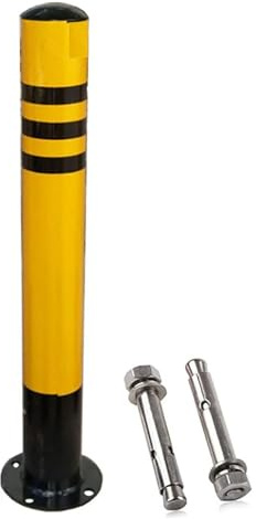 FAFACAI Metal Bollard Bollard with Base, Clamp for Parking with Reflective Tape, Easy Installation (Size : 1000mmx114mm) (750mmx76mm)