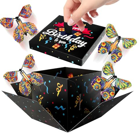 Caja de Regalo Sorpresa, Caja de Regalo Sorpresa Mariposas, Caja de Regalo de Explosión de Mariposa, Caja Sorpresa Explosiva para Cumpleaños