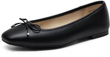 DREAM PAIRS Women's Casual Pointed Toe Ballet Comfort Soft Slip On Flats Shoes,Size 5,Black,DWUMFA2517