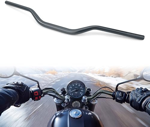 Tunejoy Manubrio Moto 28 mm Manubri 1 1/8 Universale per Motociclette Off-Road ATV Dirt Pit Bike Quad Go Kart Lunghezza totale: 800 mm Grigio