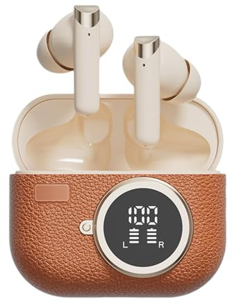 Auricolari wireless con cancellazione del rumore - Cuffie con display a LED, auricolari sportivi in-ear, auricolari multifunzionali | Microfono avanzato ENC con riduzione del rumore, chiamate