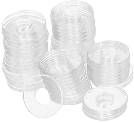 VILLFUL 500piezas Arandelas De Plástico Aislantes Arandelas De Fijación Para Manijas De Ducha Transparentes Para Tornillos Junta De Sellado Hogar