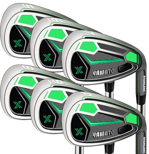 Juego de palos de golf para hombre, diestros (juego de 6 piezas (5-PW), eje de acero inoxidable)
