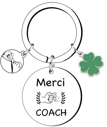 KJKJKJ Porte-clés Personnalisé pour Coach,CadeauX pour Coach Sportif Porte-clés Coach foot cadeau coach sportif Homme Femme