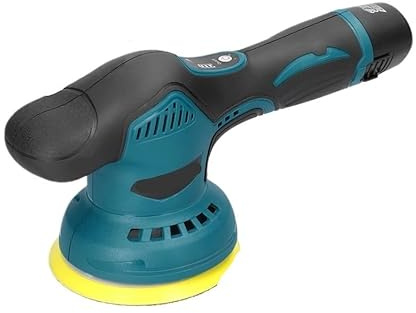 BINBINNIAO 5500 RPM Cordless Eccentric Car Polisher 8 Gears of Speeds Adjustable Automotive Polisher Polishing Machine Power Tools(23Pcs with 2 Battery)
