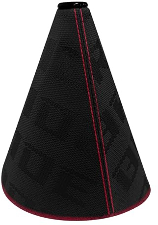HHZL Gear Shift Knob Boot Dust Cover, Shifter Shift Boot Cover Protector, Canvas Fabric Manual Automatic Stick Shifts Knob Sleeve Gear Gaiter Protector with Stitch, Universal Car Accessories（Black）