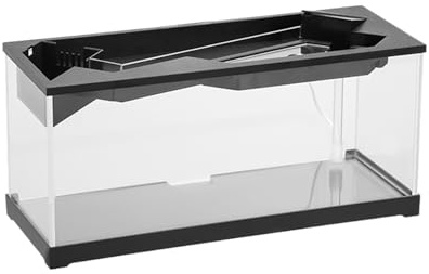 Pequeño Acuario con Filtro - Mini Tank De Pescado De Escritorio | Acuario Acrílico Transparente con | Pompa De Aire, De Ciclo De Agua para Pescado O Tortugas, Adecuado para Hogar, Estudio,
