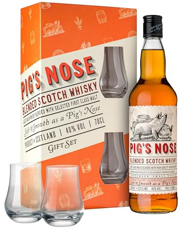 Pig's Nose Classic Blended Whisky Écossais Coffret + 2 Verres 40° 70cl