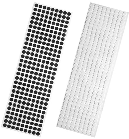 630Pcs Mini Foam Felt Pads, Round Small Felt Furniture Pads 3/8 Self Adhesive Cabinet Door Bumpers Cushion Dots for Desks Drawers Vases Photo Frames Cabinets Doors Candlesticks- Black