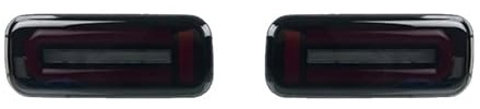 fari posteriori auto Per Suzuki Per Jimny 2007-2017 Luci Posteriori A LED DRL Luci Diurne Luci Di Retromarcia Luci Di Stop Ambra(Red Smoked lens)