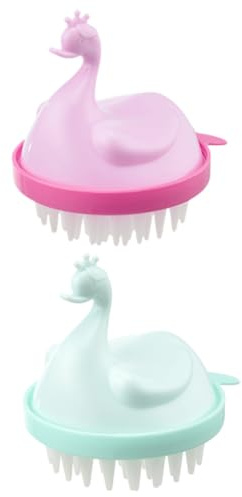Pack Shampoo Kopfhautmassagegerät für Dusche, Pp Tpe | Kopfhautpflege zu Hause, Haarpeeling und Reinigung, Entspannende Massage, 2 Stück Zufällige Farbe
