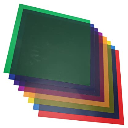 Yechiry Färgfilterfilm, Höggenomskinlig Korrigeringsgel, Färgade Genomskinliga Ark med Färgkorrigeringsfunktion, Idealisk för Fotografering med Strobe LED-ljus (8 st)