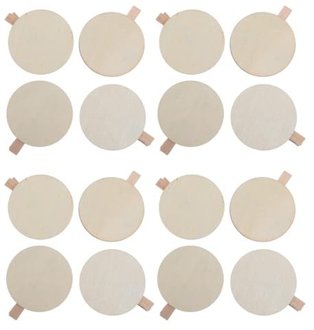 Cabilock 50pièces Mini Pinces à Linge Rondes Bois Clips pour Scrapbooking et Loisirs Créatifs Petites Pinces pour Panneaux Photo et Étiquettes Cadeaux