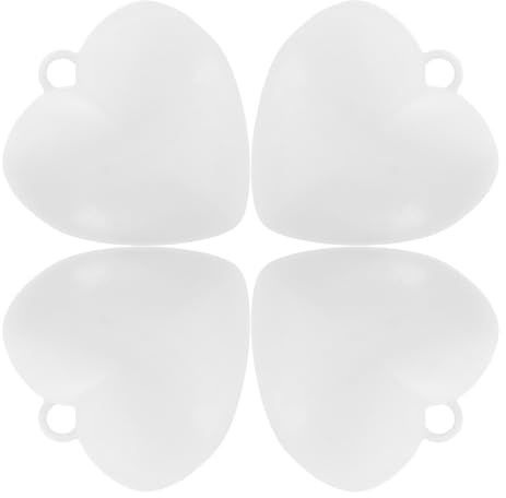 Mobestech Pesas para Globos de Helio en Forma de Corazón 4 Piezas Blancas Contrapesos Decorativos para Fiestas Bodas y Cumpleaños Accesorios para Decoración de Eventos Peso para Globos