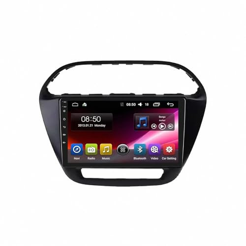 Radio Macchina Touch Screen per Tata Tiago 2016-2020 Ips Touchscreen, Auto Stereo Radio con Bluetooth/Gps/Controllo Vocale/Mirror Link/Aux, 8 Nucleo 4G+64G