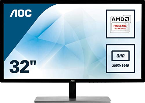 AOC Q3279VWFD8 Monitor da 32 IPS, QHD, 2560x1440, Vga, DVI, HDMI, DP, Nero