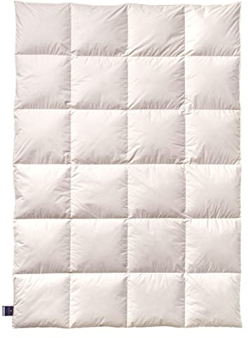 billerbeck Daunendecke | Belvedere | 135 x 200 cm | 100% Daunen | Wärmestufe warm | Jacquard-Satin-Bezug