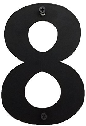 BookishBunny Targa in ferro battuto con numeri in metallo nero, per casa e indirizzo, 15,2 cm o 30,5 cm (30,5 cm, 8)