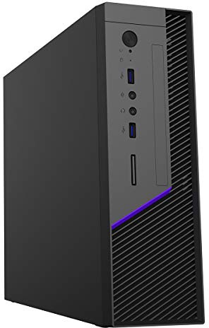 CiT MTX-008B Mini-ITX Office PC Case with 300W Power Supply – Slim ODD Bay - 80mm Front Fan - 2 x USB 3.0, Business Workstation Case | Black